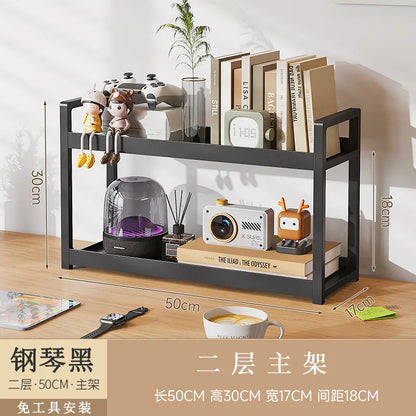 étagère bureau pour fourniture - 2Tier Noir 50cmA