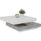 Table basse dérive du bois design carré 67 X 67 X 35 Cm -