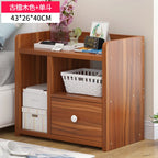 Table de nuit bibliothèque en bois - CD - 43x26x40cm