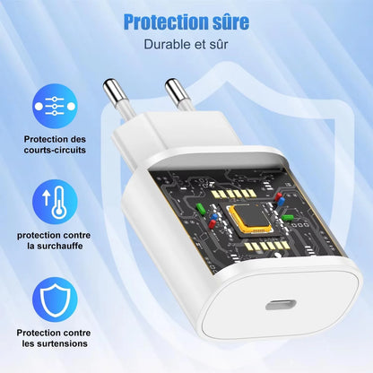 Chargeur IPhone 35W USB Type C - Charge Rapide -