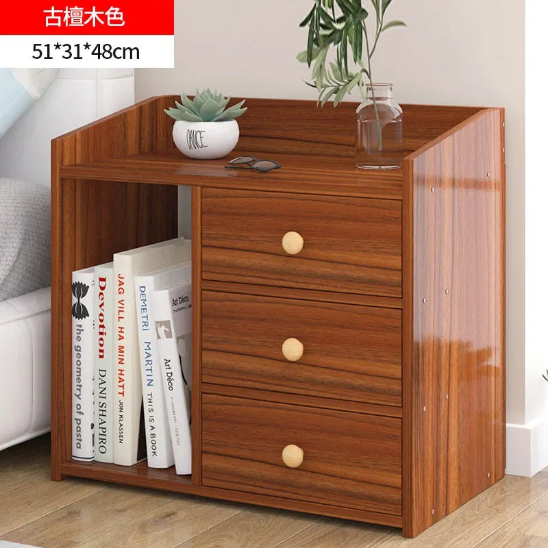 Table de nuit bibliothèque en bois - FK - 51x31x48cm