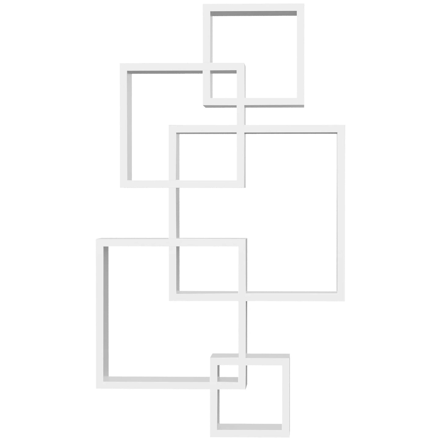 étagère murale 5 cubes - 49,5x10,2x86 cm - Blanc 49.5x10.2x86 cm