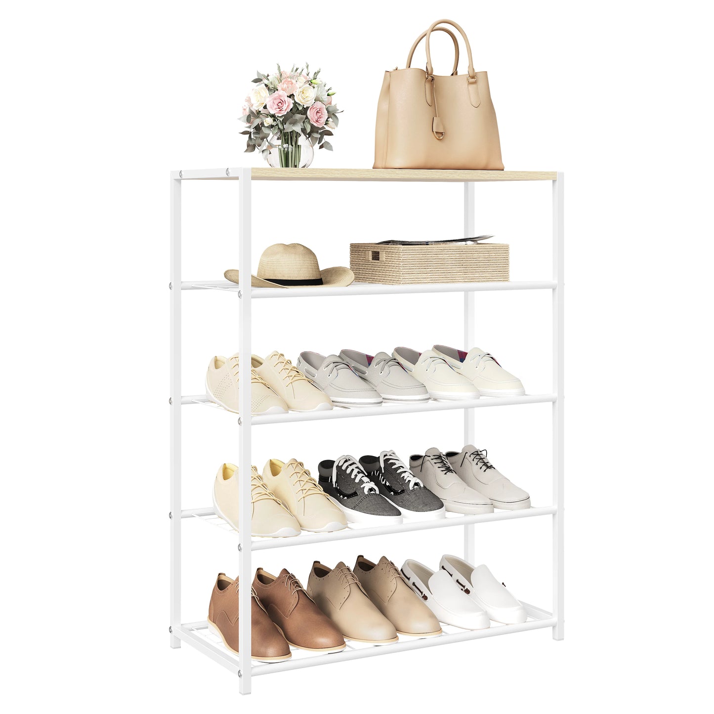 Étagère chaussures métal à étages -