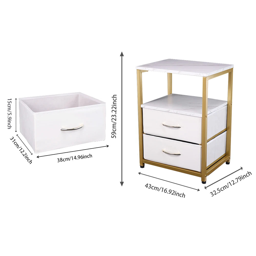 Table de nuit avec revêtement solide -