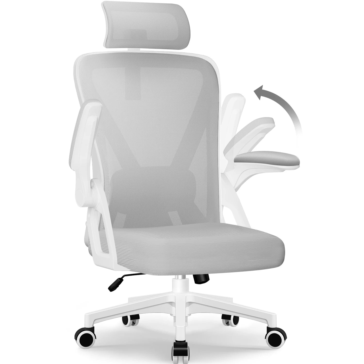 Chaise de bureau vert pour travail et jeux vidéo - Gris Chaise de bureau