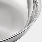 Poêle inox 28 cm couleur argenté -