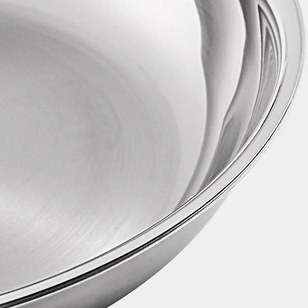 Poêle inox 28 cm couleur argenté -