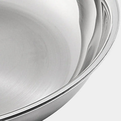 Poêle inox 28 cm couleur argenté -