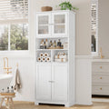 Meuble de rangement de style armoire de cuisine haute en bois - Blanc Meuble de rangement