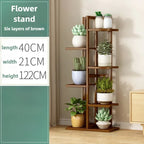 Étagère plante en bois massif pour balcon - AE