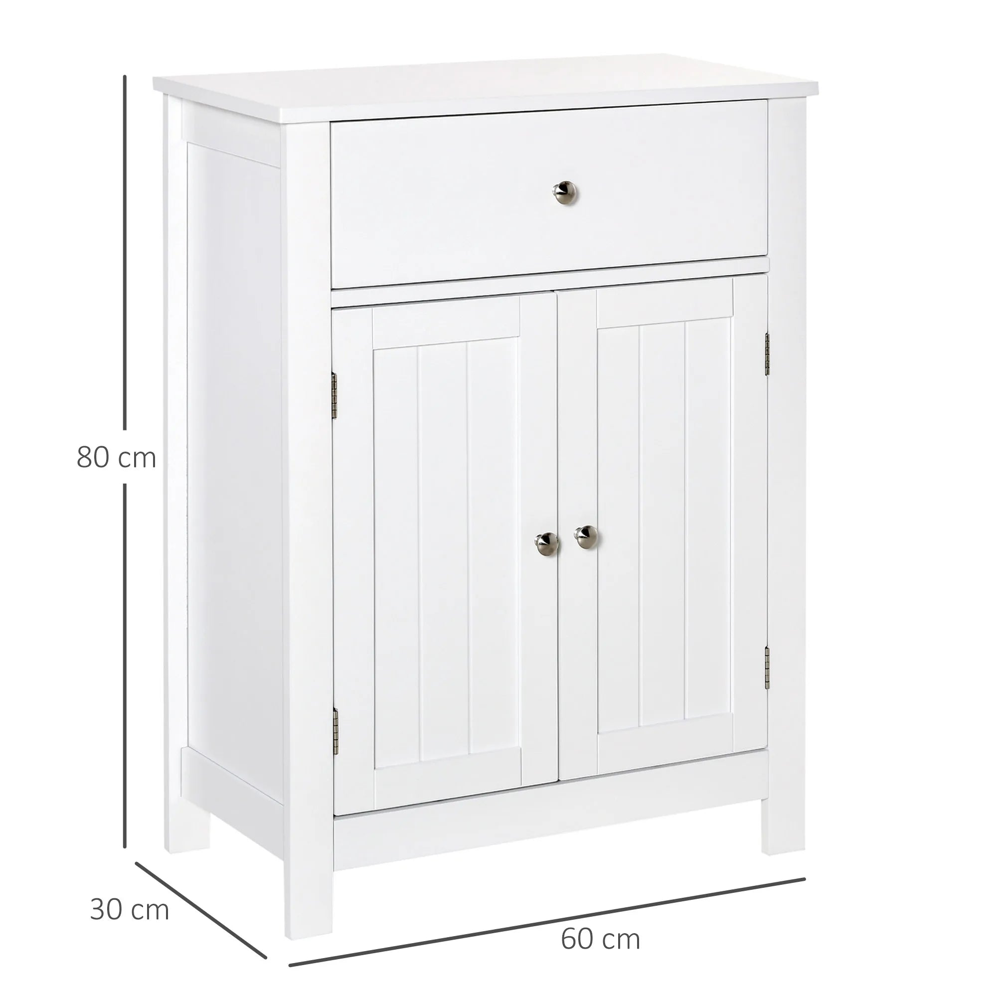 Meuble de rangement pour entrée blanc 60X30X80Cm -