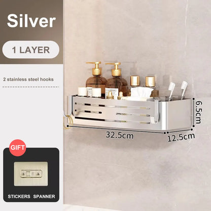 étagère murale douche originale - Argent