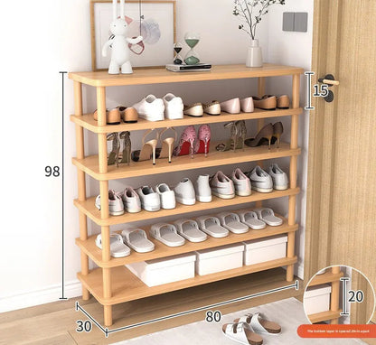 Meuble à chaussure marron en bois - 80-30-Bois 6 couches