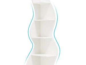 Étagère d'angle sur pieds blanche -