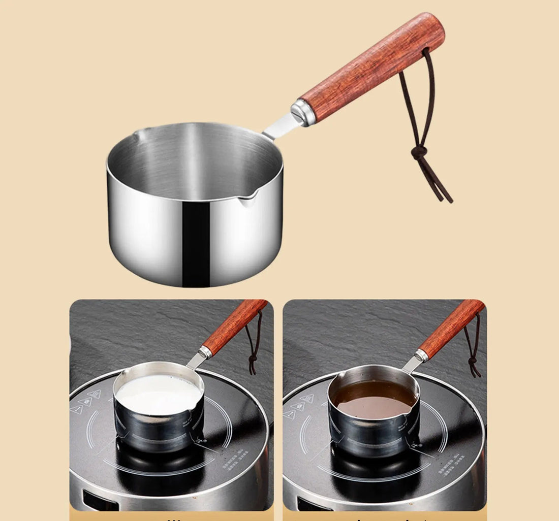 Casserole inox de versement -