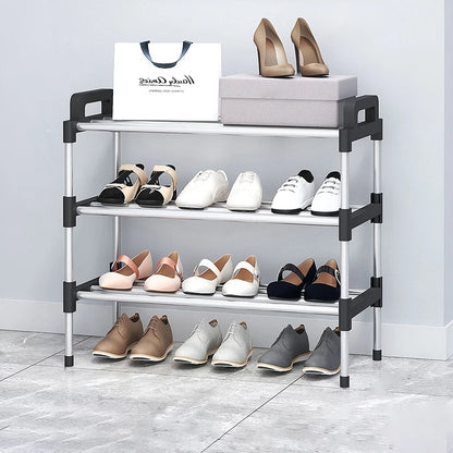 Étagère chaussures idéale pour maison - Noir 3 couches