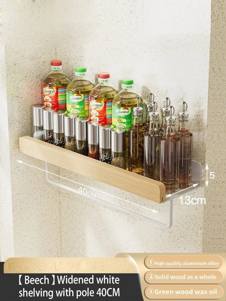 étagère murale bois massif - vendu à l'unité - Bois blanc 40cm pole