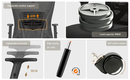 Chaise de bureau accoudoirs simples -