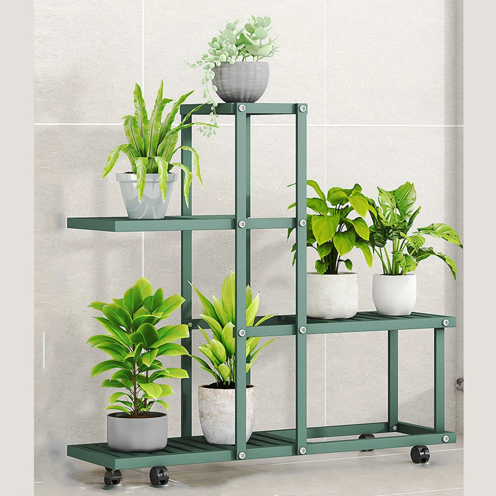 Étagère plante d'angle pour pots de fleurs - H9035 Vert Étagère plante