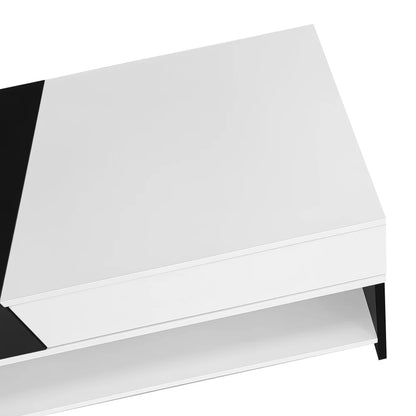 Table basse blanc scandinave 105 X 60 X 40 Cm -