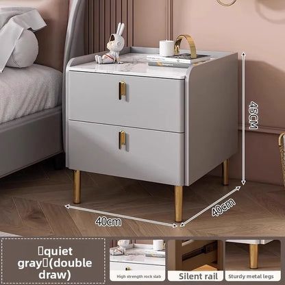 Table de chevet cube haut de gamme avec tiroir de luxe - Double Draw A