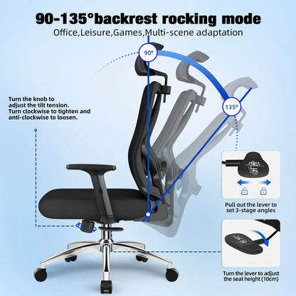 Chaise de bureau robuste inclinable -