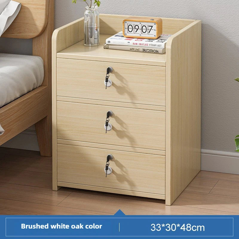 Table de nuit compacte avec 3 tiroirs moderne - D - 3L