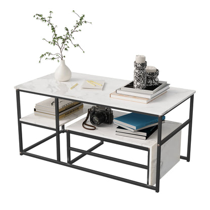 Table basse minimaliste pieds en métal -