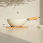 Poêle céramique bois au niveau du poignée - 20cm sans couverture