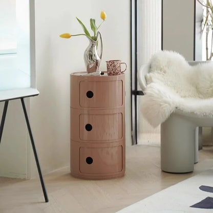 Table de nuit ronde nordique simple -