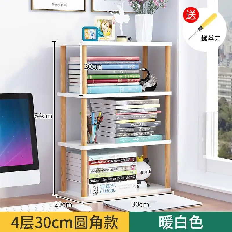 étagère bureau d'angle en bois de qualité - 4 couches 30cm B