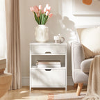 Table de chevet blanche de 45x55x38cm - ARENA -