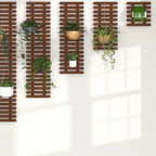 étagère bois plante murale -