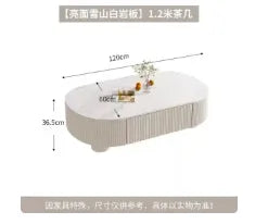 Table basse bois moderne apparence ovale - 120cm 1