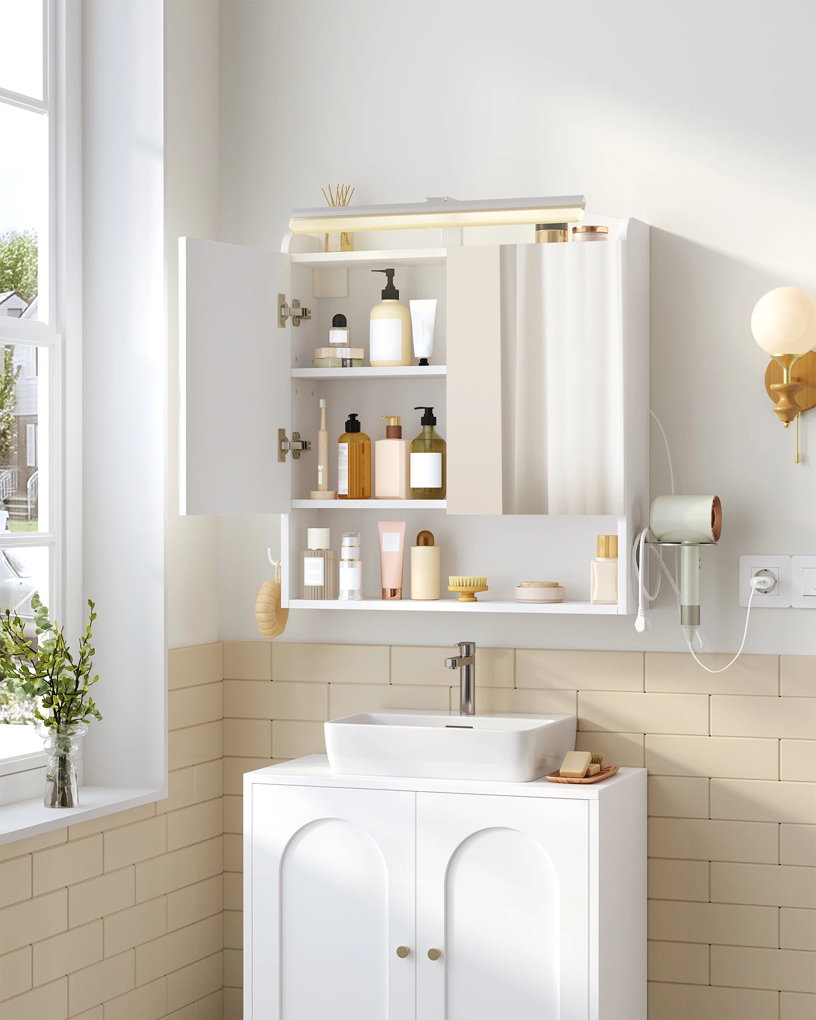 Meuble WC mural pour rangement -