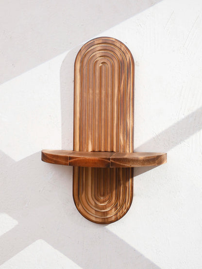 étagère bois ancien 1 pièce bohoo -