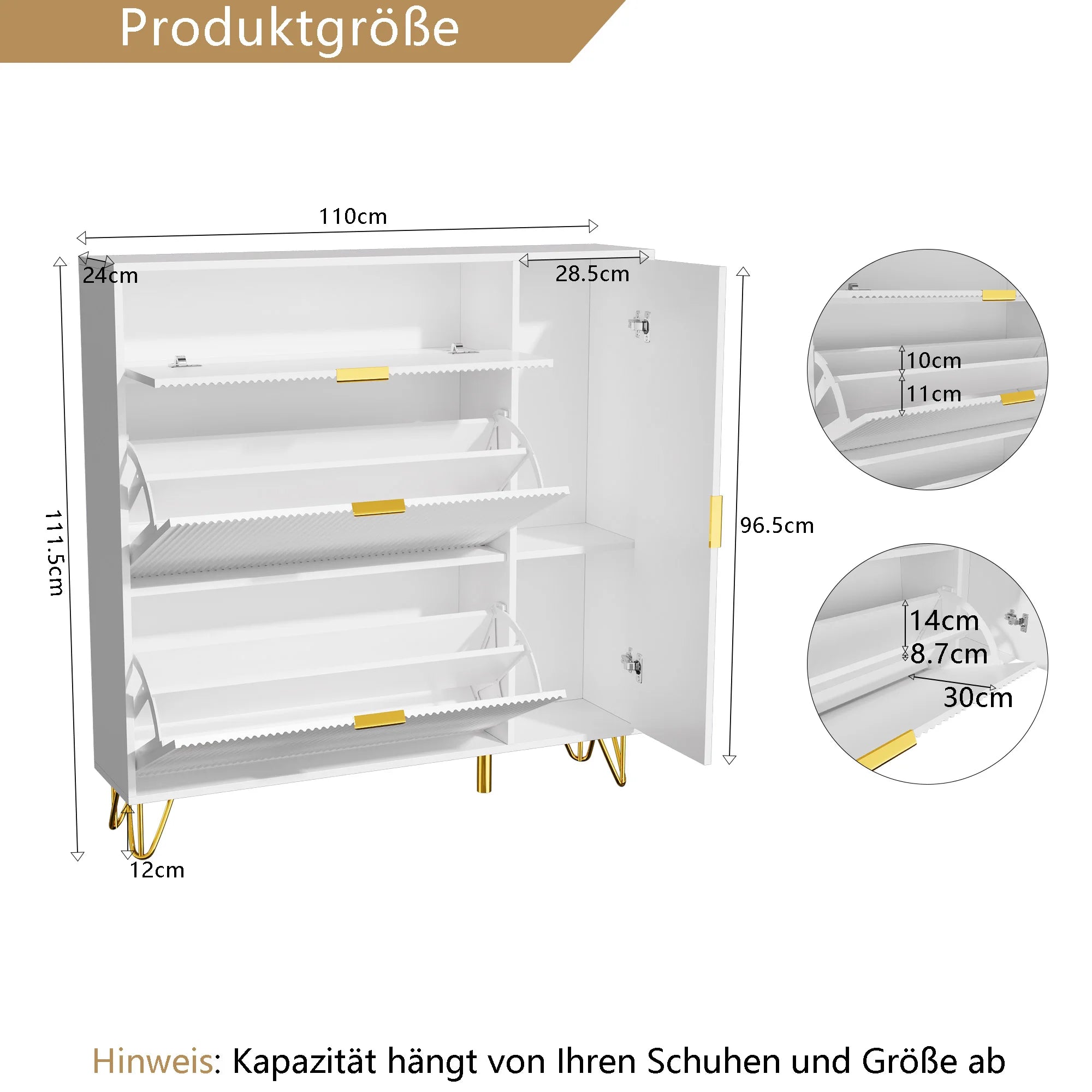 Meuble à chaussure dispositif anti basculement -