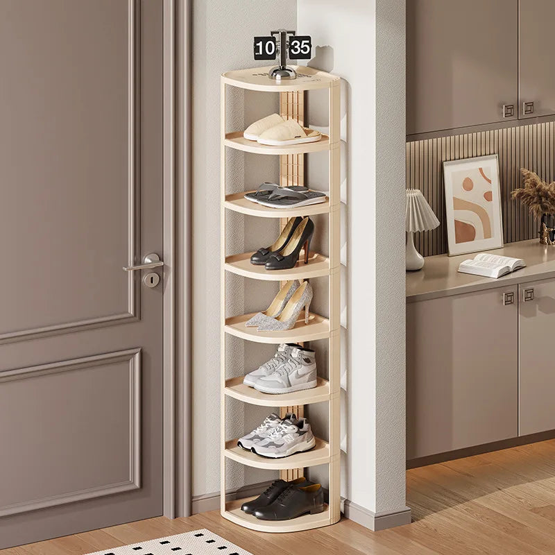 Meuble à chaussure original pour coin de mur -