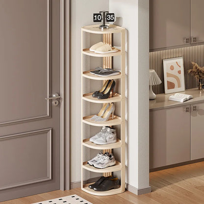Meuble à chaussure original pour coin de mur -