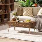 Table basse rectangulaire en bois de grande qualité 100 x 50 x 41 cm - Table basse