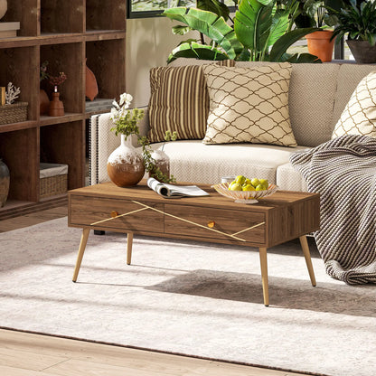 Table basse rectangulaire en bois de grande qualité 100 x 50 x 41 cm - Table basse