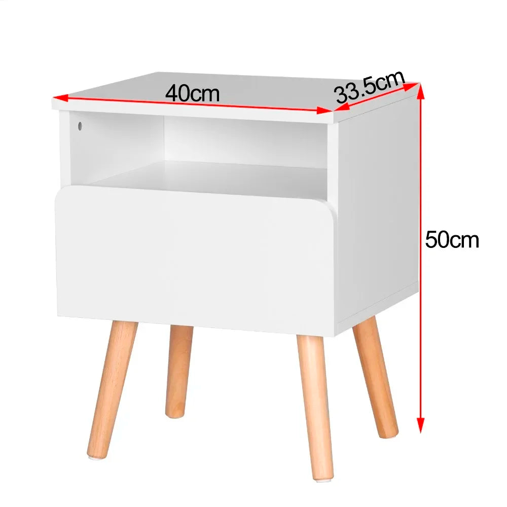 Table de nuit bois pratique 2 ensembles -