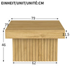 Table basse élégante carrée en bois pour chambre ou salon 79x79x46 cm -