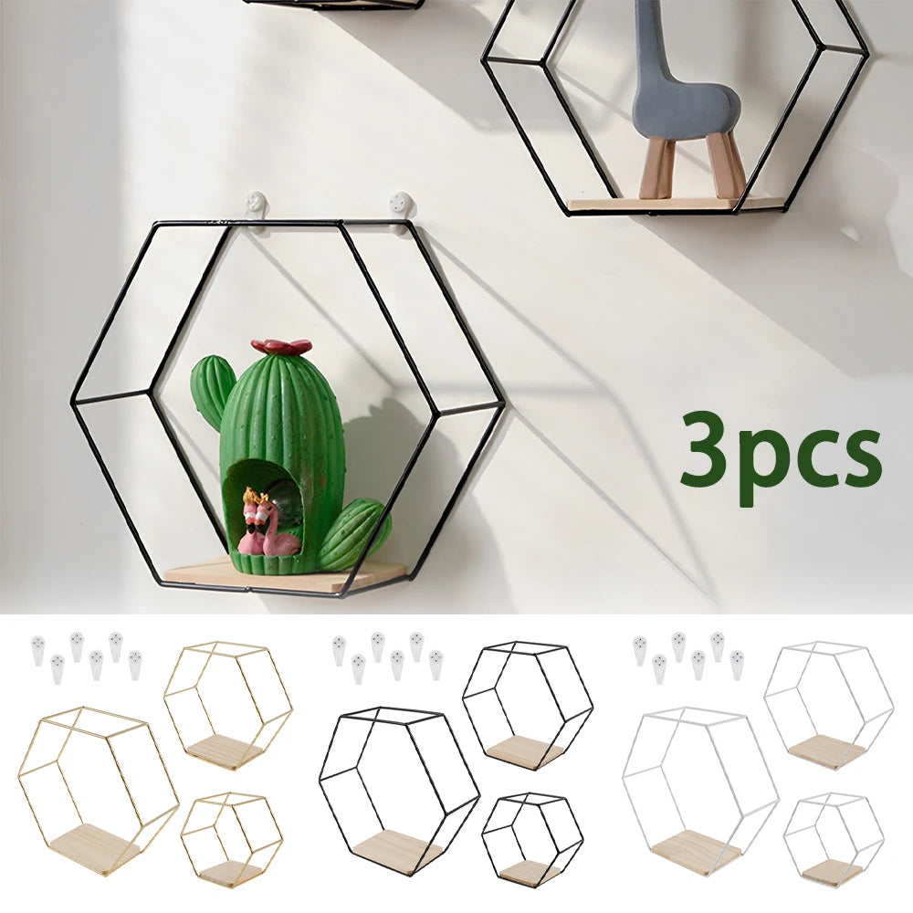 étagère murale en métal 3Pcs -