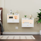 Table de chevet suspendu design flottante en option noir /blanc -