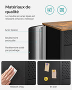 Meuble de rangement 2 portes à fermeture magnétique 40 x 80 x 76 cm -