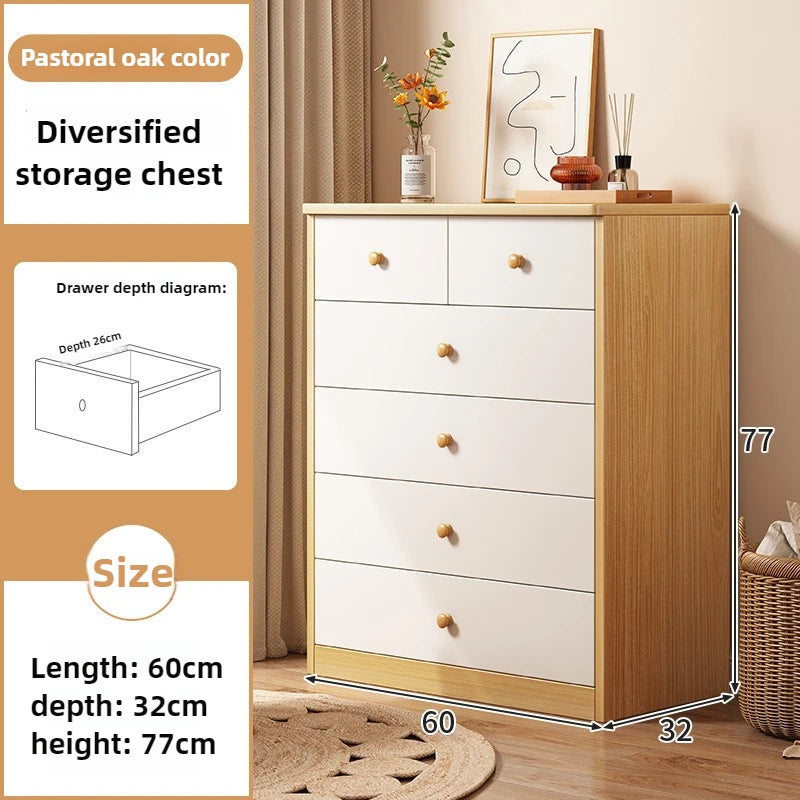 Meuble de rangement moderne antipoussière - Chêne Oak 60x32x77