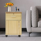 Table de nuit roulante à deux niveaux -