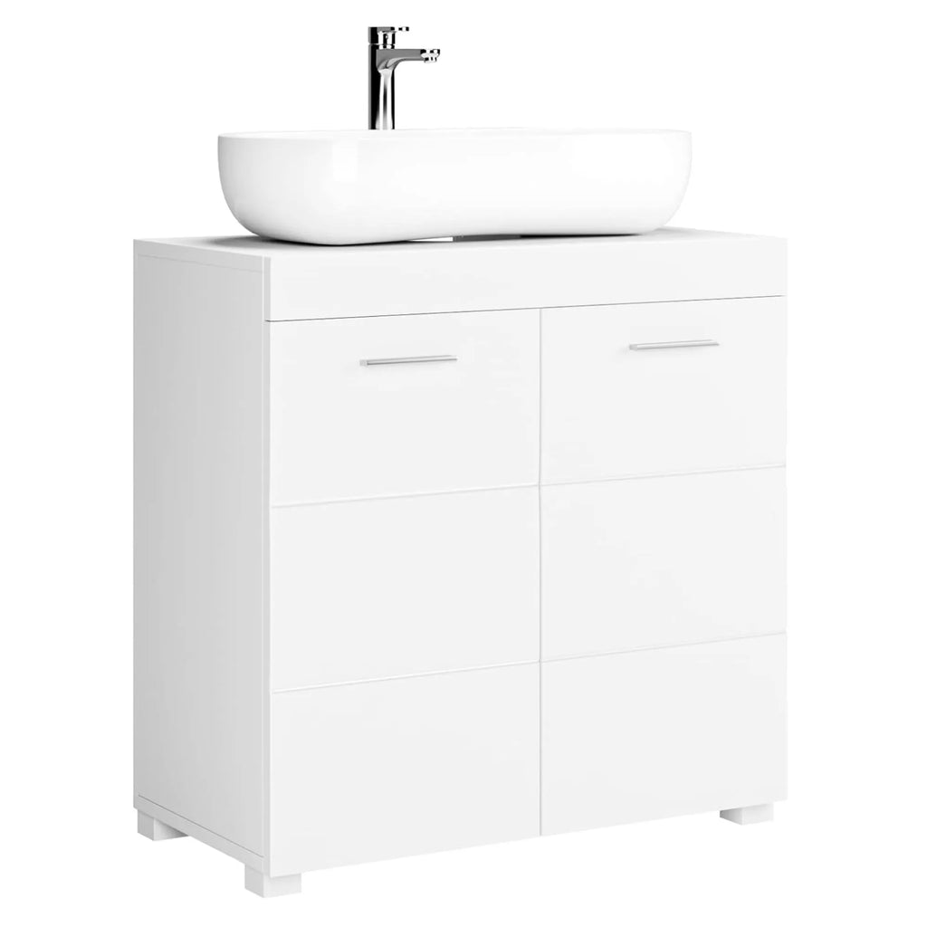 Meuble de rangement pour les toilettes ou salle de bain 60x31x60cm - Blanc Meuble de rangement