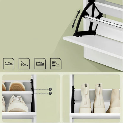 Meuble à chaussure grande capacité à tiroir blanc -